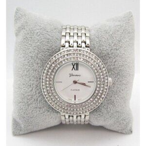 Women Geneva Platinum Crystals Quartz WR Analog 38mm Causal Round Watch (G231)